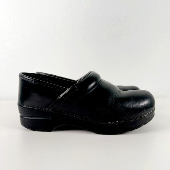 Dansko‎ Black Leather Professional Clogs Slip On Shoes Womens Size 38 - Picture 8 of 13